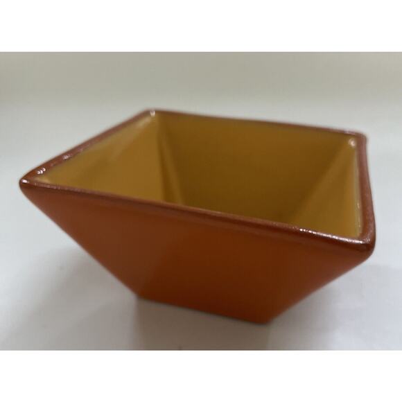 Crate & Barrel Set of Four Square Bowls Made in Portugal Southwestern Pottery - Picture 6 of 10